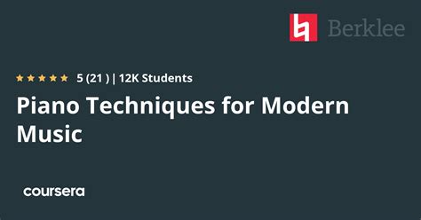 coursera piano|Piano Techniques for Modern Music (Coursera) .